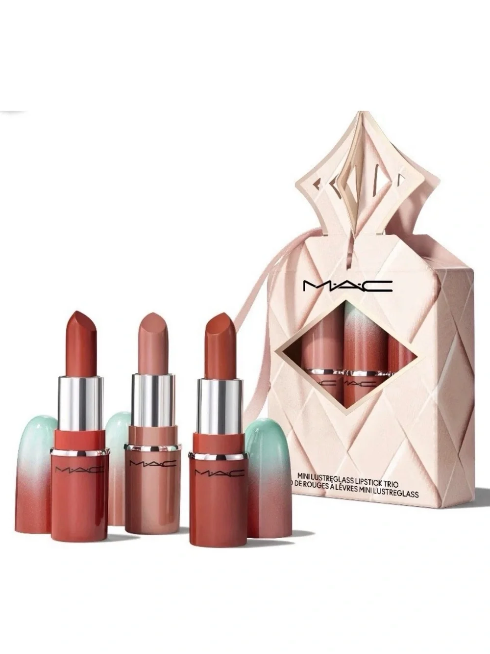 MAC 3-pc Wildest Gleams Mini Lustreglass Lipstick NIB Thanks, Spice, Business